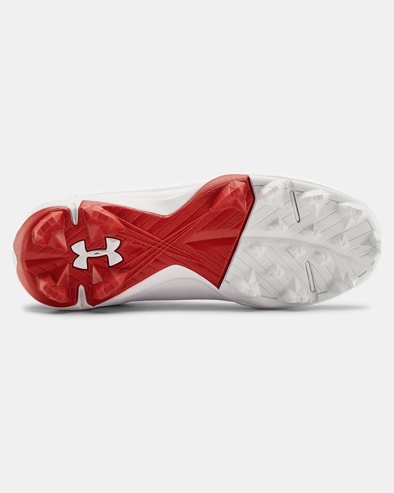 Under Armour Leadoff Mid Rubber Molded Cleat REDWHITEWHITE SZ 8.5 